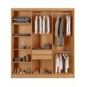 Ver imagem 3 de Guarda Roupa Casal Dunas Mdf 6 Portas e 2 Gavetas Moderna
