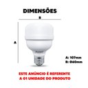 Ver imagem 5 de Lâmpada Led Bulbo 40w E27 3500 Lumens Branco Frio 6500k Bivolt Mk3200-g - Avant 289271379
