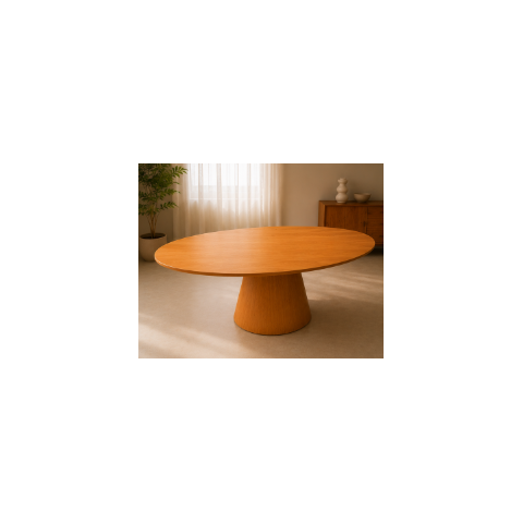 Mesa de Jantar Oval 200x110cm - Freijó