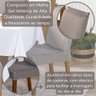 Kit Capas Cadeira Jantar Lisa Ajustável com Elástico 04 Pçs - Protetora para Cinza - 2