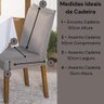 Kit Capas Cadeira Jantar Lisa Ajustável com Elástico 04 Pçs - Protetora para Cinza - 5