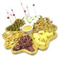 Ver imagem 4 de PETISQUEIRA EM BAMBU 7 DIVISORIAS ECOLOFGICA CORACAO APERITIVOS FRUTA QUEIJO AMENDOIM 24CM