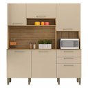 Ver imagem 2 de Cozinha Ambiente Ferrara 6 Portas e 2 Gavetas Freijó Vanilla - Kits Paraná