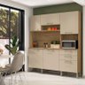 Cozinha Ambiente Ferrara 6 Portas e 2 Gavetas Freijó Vanilla - Kits Paraná - 1