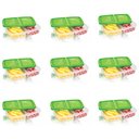 Ver imagem 1 de Kit 9 Porta Frios com 2 Divisórias Pote Multiuso 1250 Ml Cores Sortidas Ercaplast 1782