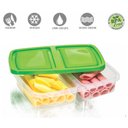 Ver imagem 4 de Kit 9 Porta Frios com 2 Divisórias Pote Multiuso 1250 Ml Cores Sortidas Ercaplast 1782