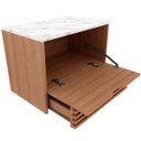 Ver imagem 4 de Gabinete de Banheiro 60 Cm 1 Porta 1 Gaveta Sâmia Amêndoa/mármore Branco