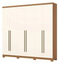 Ver imagem 1 de Guarda-roupa Casal New Jade 6 Portas 3 Gavetas Cinamomo/off