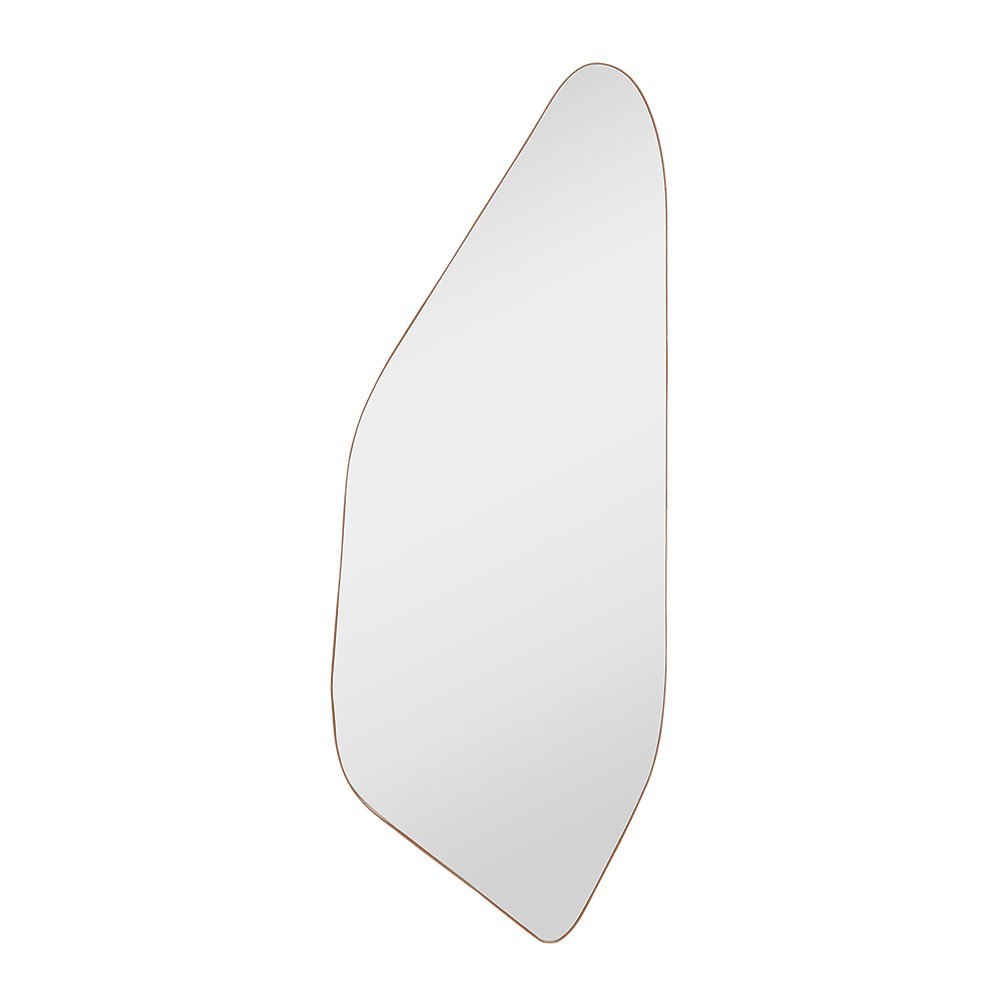 Espelho Grande do Pinterest Retrô Corpo Inteiro 170x70cm Moldura Couro 3cm - Mod. Rocco Caramelo - 2