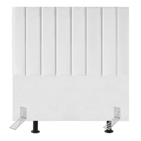 Cabeceira Estofada Cama Solteiro 90 Cm Luísa Corino e Frame Cor:branco