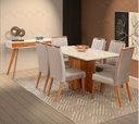 Ver imagem 1 de Mesa de jantar + 6 Cadeiras Milão tampo 180 cm Champagne