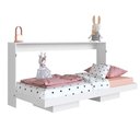 Ver imagem 2 de Cama de Solteiro Dobrável que Vira Estante Branco Ziban Jm Móveis