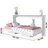 Cama de Solteiro Dobrável que Vira Estante Branco Ziban Jm Móveis - 4