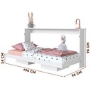Ver imagem 4 de Cama de Solteiro Dobrável que Vira Estante Branco Ziban Jm Móveis