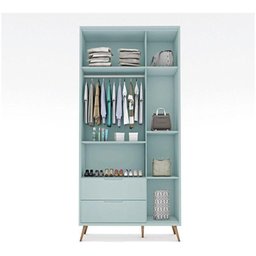 Guarda Roupa 3 Portas + Comoda 3 Sapateira Menta Acetinado - 3