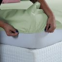 Ver imagem 4 de Lençol Cama Box Solteiro 200 Fios 3 Peças Conjunto com Virol 100% Algodão:verde