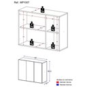 Ver imagem 5 de Aparador Buffet 3 Portas Veneza Multimóveis MP1007 Branco