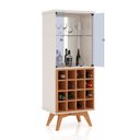 Ver imagem 3 de Adega Retrô com Cristaleira Portas de Vidro 100% MDF C711 Dalla Costa