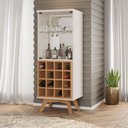 Ver imagem 1 de Adega Retrô com Cristaleira Portas de Vidro 100% MDF C711 Dalla Costa