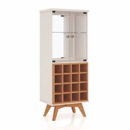 Adega Retrô com Cristaleira Portas de Vidro 100% MDF C711 Dalla Costa - 4