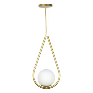 Lustre Pendente Jabuticaba Gota Globo de Vidro - Dourado