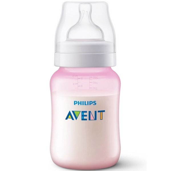 Kit 2 Mamadeiras Classica Rosa 125ml e 260ml + 1 Bico 6m+ Philips Avent Scy119/14 - 5