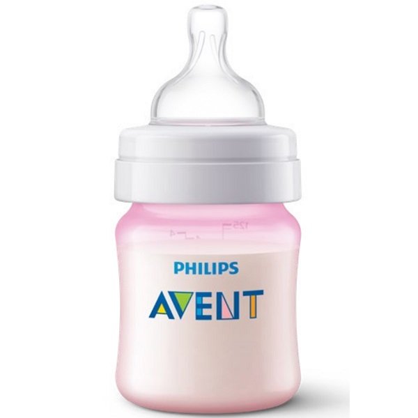 Kit 2 Mamadeiras Classica Rosa 125ml e 260ml + 1 Bico 6m+ Philips Avent Scy119/14 - 4