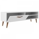 Ver imagem 3 de Rack para TV Até 43 Polegadas Miami 1 Porta 1 Prateleira Branco - Jcarvalho