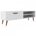 Ver imagem 2 de Rack para TV Até 43 Polegadas Miami 1 Porta 1 Prateleira Branco - Jcarvalho