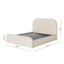 Ver imagem 5 de Cama de Casal Valentina 1.40m Estofada Design Luxuoso Europeu Linha Alta em Linho Ocre