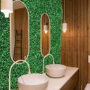 Ver imagem 6 de 13 Quadros de Jardim Vertical Permanente 60x40 Amendoim Decoração Parede Verde Realista para Sala