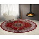 Ver imagem 2 de Tapete Classico Oriental 2m Redondo Vermelho Tipo Persa