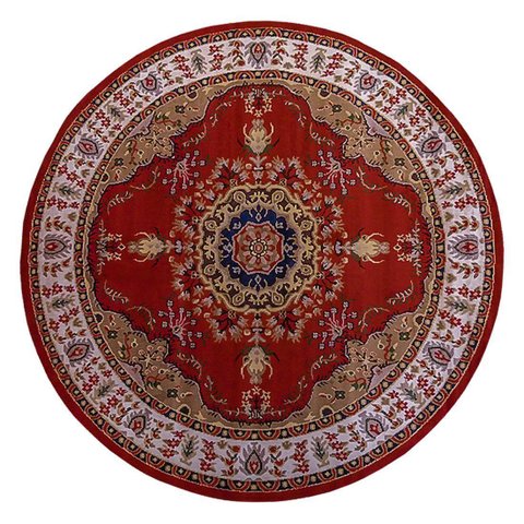 Tapete Classico Oriental 2m Redondo Vermelho Tipo Persa
