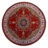 Tapete Classico Oriental 2m Redondo Vermelho Tipo Persa - 1