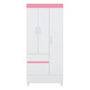 Ver imagem 7 de Guarda-Roupa Infantil 3 Portas Pingo Branco/Rosa