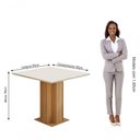 Ver imagem 6 de Conjunto Sala de Jantar Sophia 95x95 Tampo Mdf/vidro 4 Cadeiras Maia Cimol Nature/offwhite/mascavo