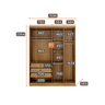 Modulado Closet Completo 9 Portas 6 Gavetas - Rizon-Cumaru/Fendi - Móveis Novo Horizonte - 6