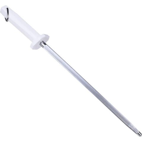 Chaira Estriada para Afiação de Facas Aço Carbono Cabo Plástico Uso Profissional Worker 25cm