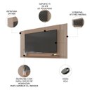 Ver imagem 3 de Painel Tv 65 Pol Extensível 136cm até 180cm Lucca Areia C01 - Mpozenato