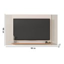 Ver imagem 2 de Painel Tv até 65 Pol Extensível 136-150-180cm Suspenso Visari Off White/freijó C01 - D’Rossi