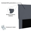 Ver imagem 3 de Cabeceira Estofada Cama Box Casal King Size Veneza 195cm Suede Cinza - Desk Design