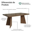 Ver imagem 3 de Mesa de Jantar Retangular Tampo com Moldura e Vidro Sobreposto Rustic 5389 Madesa