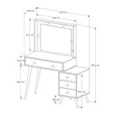 Ver imagem 4 de Penteadeira Agata Camarim Completa Mdf 114cm Naturale Off White
