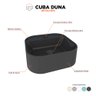 Cuba para Banheiro em Mármore Sintético Duna Preto - Cozimax - 2