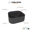 Ver imagem 2 de Cuba para Banheiro em Mármore Sintético Duna Preto - Cozimax