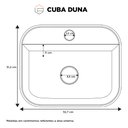 Ver imagem 4 de Cuba para Banheiro em Mármore Sintético Duna Preto - Cozimax