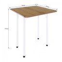 Ver imagem 5 de Conjunto Mesa Dobrável 4 Lugares Asti Marrom/Madeirado