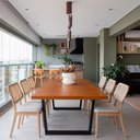 Ver imagem 6 de Mesa Moderna Lanna de Jantar 1,80m Área Gourmet Industrial Madeira Maciça Pés de Ferro Preto