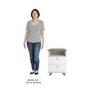 Ver imagem 7 de Mesa Escrivaninha Cavalete 135cm e Gaveteiro 2 Gavetas May A06 Olmo/branco - Mpozenato