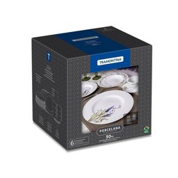 Aparelho de Jantar Tramontina Lilla em Porcelana Decorada 30 Peças Tramontina - 3